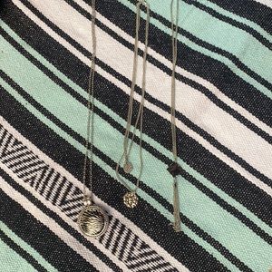 NWOT bundle of 3 statement necklaces silver